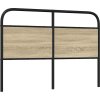 Náhradní čelo postele 120 cm ocel a kompozitní dřevo [4100338] (Barva Hnědý dub)