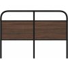 Náhradní čelo postele 120 cm ocel a kompozitní dřevo [4100338] (Barva Hnědý dub)