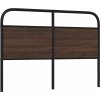 Náhradní čelo postele 120 cm ocel a kompozitní dřevo [4100338] (Barva Hnědý dub)