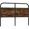 Náhradní čelo postele 120 cm ocel a kompozitní dřevo [4100338] (Barva Hnědý dub)