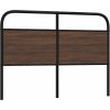 Náhradní čelo postele 120 cm ocel a kompozitní dřevo [4100338] (Barva Hnědý dub)