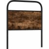 Náhradní čelo postele 80 cm ocel a kompozitní dřevo [4100334] (Barva Hnědý dub)