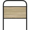 Náhradní čelo postele 80 cm ocel a kompozitní dřevo [4100334] (Barva Hnědý dub)
