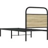Čelo postele 75 cm ocel a kompozitní dřevo [4100284] (Barva dub sonoma)