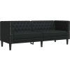 2dílná sedací souprava Chesterfield umělá semišová kůže [3209274] (Barva Černá)