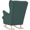 Houpací křeslo 74 x 90 x 102 cm textil [4016924] (Barva Tmavě zelená)