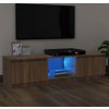 TV skříňka s LED osvětlením 120x30x36 cm [856347] (Barva Staré dřevo)