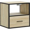 Nástěnný noční stolek 40x31x39,5 cm [848738] (Barva Kouřový dub)