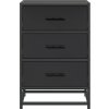 Noční stolek 40x34,5x60 cm kompozitní dřevo a kov [848719] (Barva Černá)
