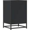 Noční stolek 40x34,5x60 cm kompozitní dřevo a kov [848719] (Barva Černá)