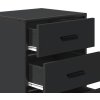 Noční stolek 40x34,5x60 cm kompozitní dřevo a kov [848719] (Barva Černá)