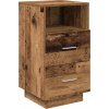 Noční stolek se 2 zásuvkami 36 x 36 x 68 cm [858586] (Barva Kouřový dub)