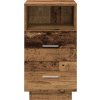 Noční stolek se 2 zásuvkami 36 x 36 x 68 cm [858586] (Barva Kouřový dub)
