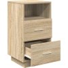 Noční stolek se 2 zásuvkami 36 x 36 x 68 cm [858586] (Barva Kouřový dub)