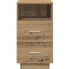 Noční stolek se 2 zásuvkami 36 x 36 x 68 cm [858586] (Barva Kouřový dub)