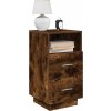 Noční stolek se 2 zásuvkami 36 x 36 x 68 cm [858586] (Barva Kouřový dub)