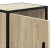Noční stolek 40x31x50 cm kompozitní dřevo a kov [848713] (Barva Kouřový dub)