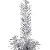 Úzký umělý poloviční vánoční stromek se stojanem 180 cm [344566] (Barva Bílá)