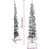 Úzký umělý poloviční vánoční stromek se stojanem 240 cm [344598] (Barva Stříbrná)