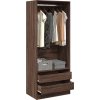 Šatní skříň 80 x 50 x 200 cm kompozitní dřevo [3307748] (Barva Černá)