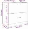 Skříňka pod umyvadlo 59 x 37 x 59 cm kompozitní dřevo [848109] (Barva Černá)