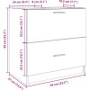 Skříňka pod umyvadlo 59 x 37 x 59 cm kompozitní dřevo [848109] (Barva Černá)