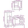 3dílný set koupelnového nábytku kompozitní dřevo [3301048]