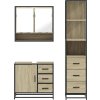 3dílný set koupelnového nábytku kompozitní dřevo [3301167] (Barva Kouřový dub)