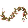 Vánoční květinové girlandy 6 ks 215 cm [359061] (Barva Růže)