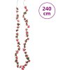 Vánoční květinové girlandy 6 ks 240 cm [359068] (Barva red pink)