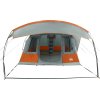 Kempingový stan tunel pro 5 osob nepromokavý [4009427] (Barva Šedá a oranžová)