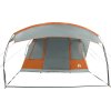 Kempingový stan tunel pro 5 osob nepromokavý [4009427] (Barva Šedá a oranžová)