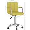 Otočná kancelářská židle textil [334674] (Barva horčicově žlutá)