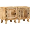 Noční stolky 2 ks 40x32x46 cm masivní hrubé mangovníkové dřevo [4104508] (Barva Hnědá)