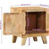 Noční stolky 2 ks 40x32x46 cm masivní hrubé mangovníkové dřevo [4104508] (Barva Hnědá)