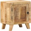 Noční stolky 2 ks 40x32x46 cm masivní hrubé mangovníkové dřevo [4104508] (Barva Hnědá)