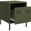 Noční stolky 2 ks 35 x 39 x 43,5 cm ocel [851249] (Barva Antracitová)