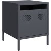 Noční stolky 2 ks 35 x 39 x 43,5 cm ocel [851249] (Barva Antracitová)