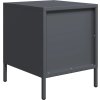 Noční stolky 2 ks 35 x 39 x 43,5 cm ocel [851249] (Barva Antracitová)