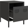 Noční stolky 2 ks 35 x 39 x 43,5 cm ocel [851249] (Barva Antracitová)