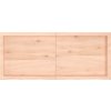 Nástěnná police 120x50x(2-4)cm ošetřený masivní dub [363576] (Barva Přírodní)