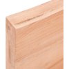 Nástěnná police 180x60x(2-6)cm ošetřený masivní dub [363723] (Barva Světle hnědá)