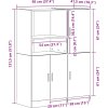 Sada 2 kusů kuchyňských skříněk kompozitní dřevo [3324148] (Barva Hnědý dub)