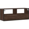TV skříňka 100 x 31 x 39,5 cm kompozitní dřevo a kov [848930] (Barva dub sonoma)