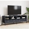TV skříňka 135 x 39 x 43,5 cm ocel válcovaná za studena [851328] (Barva Černá)