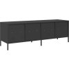 TV skříňka 135 x 39 x 43,5 cm ocel válcovaná za studena [851328] (Barva Černá)