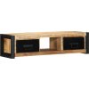TV skříňka 100x30x25 cm masivní hrubé mangovníkové dřevo [4013597]