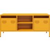 TV skříňka 101,5 x 39 x 43,5 cm ocel válcovaná za studena [851301] (Barva horčicově žlutá)