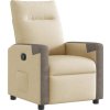 Polohovací křeslo textil [4104842] (Barva Krémová)