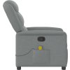 Masážní polohovací křeslo textil [4015607] (Barva Tmavě šedá)
